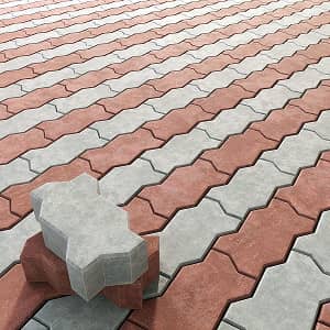 Zigzag paving
